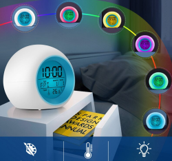 Часы - будильник с подсветкой Color Change Glowing LED (время, календарь, будильник, термометр)